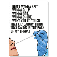 Don't Wanna Spit Card